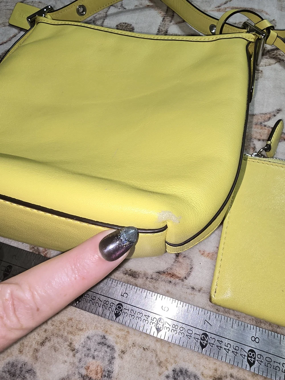 Coach yellow leather